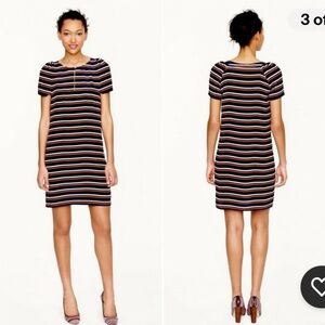 SILK J. Crew Navy Orange Striped preppy lake  auburn game  nautical bears beach